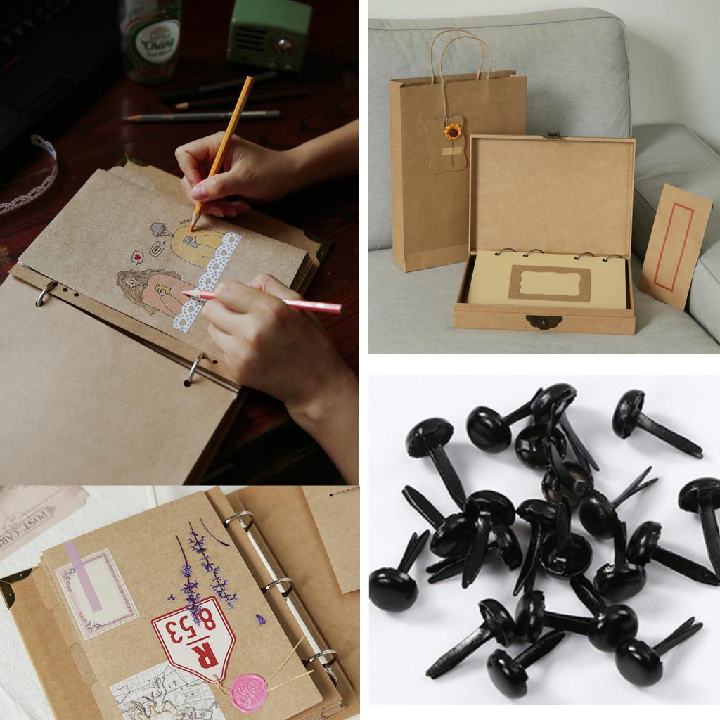 Embellishments For Scrapbooking - دبابيس معدنية فضية صغيرة على شكل