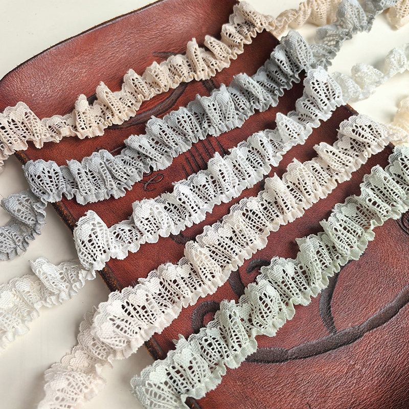 Elastic Lace Trim - شريط مكشكش غير مطاطي بعرض 2.5