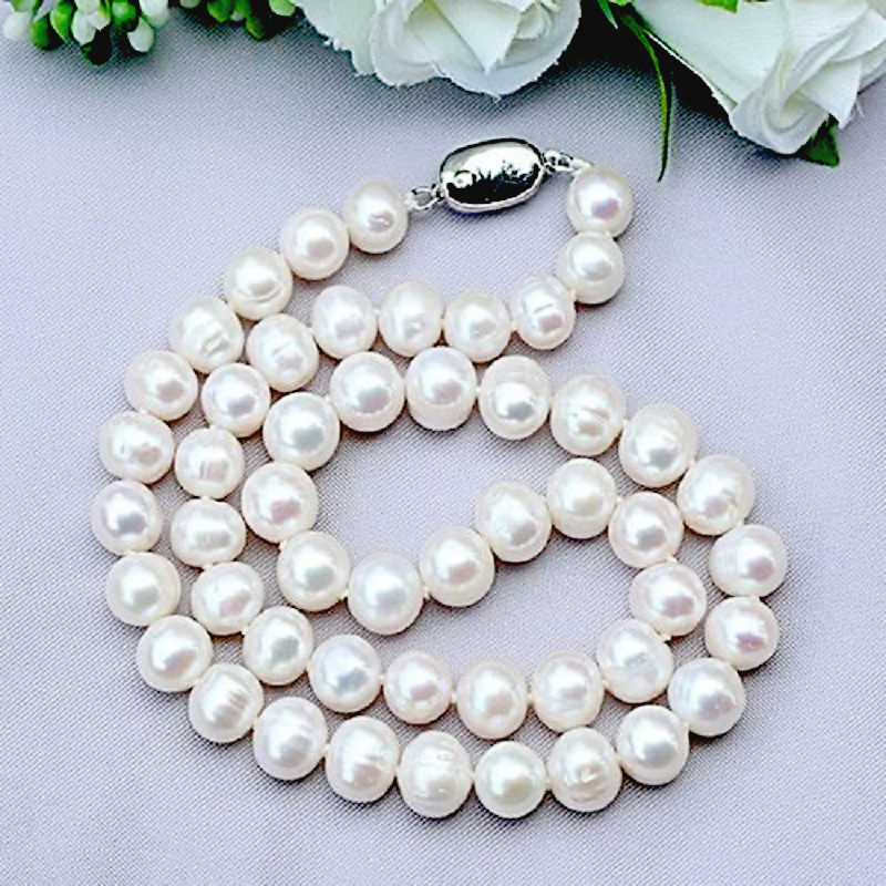 Pearl Trim Chain - 8-9 ملم لؤلؤ المياه العذبة الطبيعية