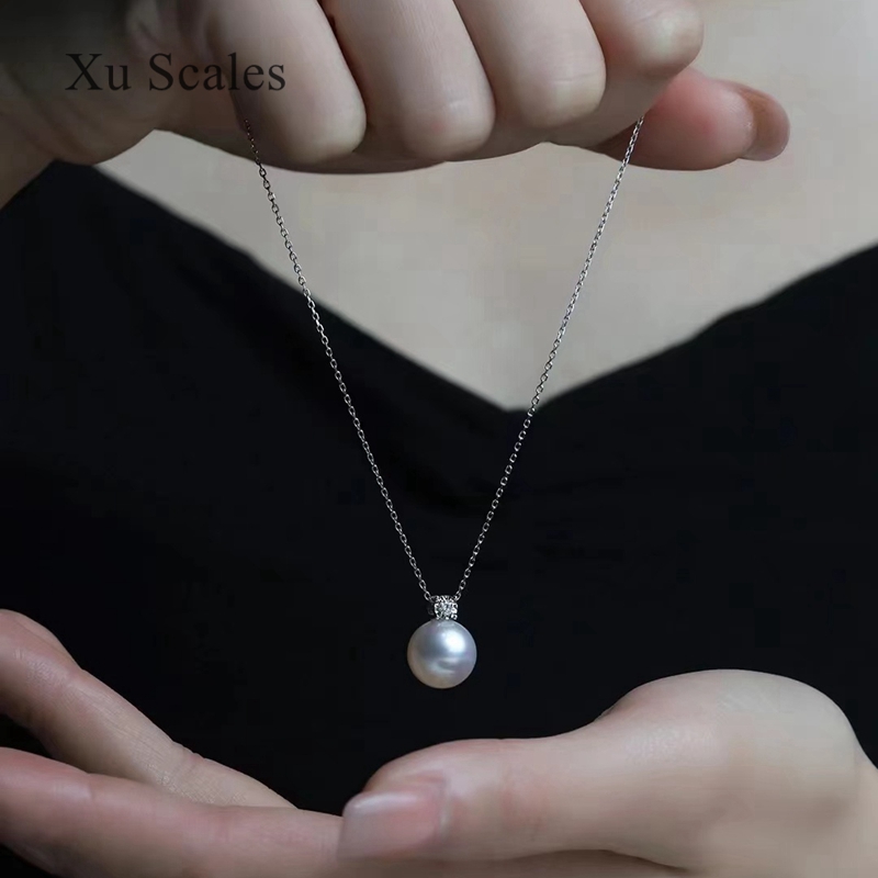 Pearl Trim Chain - اللؤلؤ الطبيعي قلادة 9-11 مللي متر