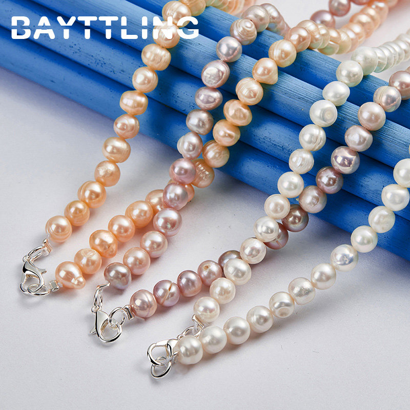 قلادة لؤلؤ أنيقة من الفضة الإس - مراجعة Pearl Trim Chain وسعره