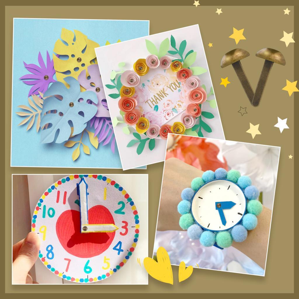 دبابيس معدنية فضية صغيرة على ش - مراجعة Embellishments For Scrapbooking وسعره