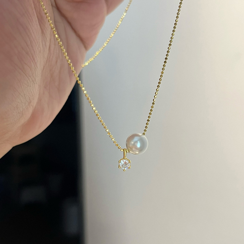 قلادة لؤلؤ جديدة من الفضة الإس - مراجعة Pearl Trim Chain وسعره