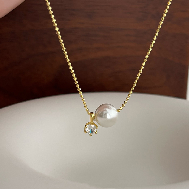 قلادة لؤلؤ جديدة من الفضة الإس - مراجعة Pearl Trim Chain وسعره
