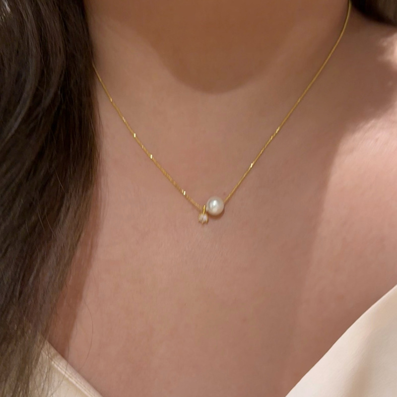 قلادة لؤلؤ جديدة من الفضة الإس - مراجعة Pearl Trim Chain وسعره