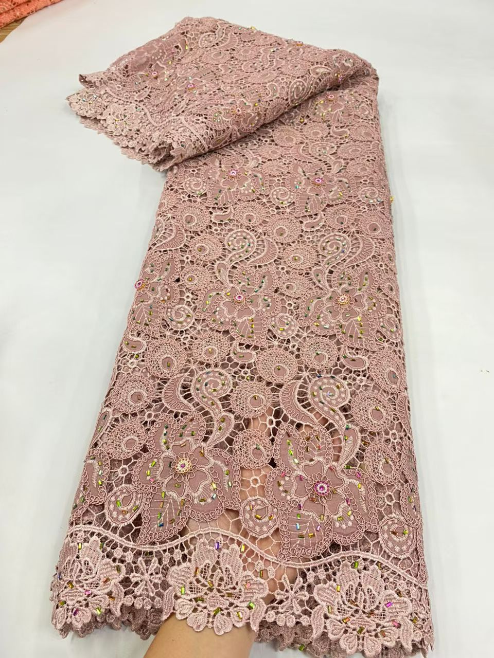 أحدث الحبل جبر أقمشة الدانتيل  - مراجعة Crystal Mesh Fabric وسعره
