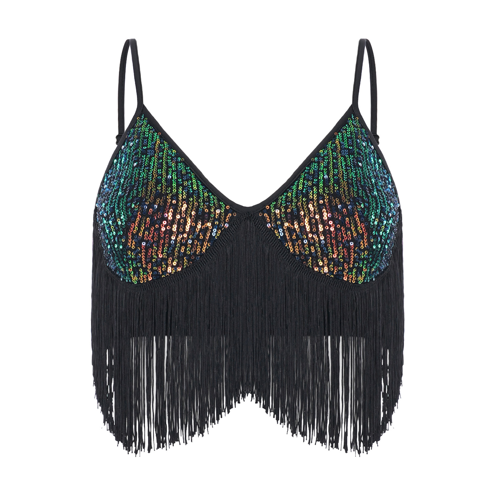بلوزة قصيرة للرقص اللاتيني للن - مراجعة Tassel Fringe Trim وسعره