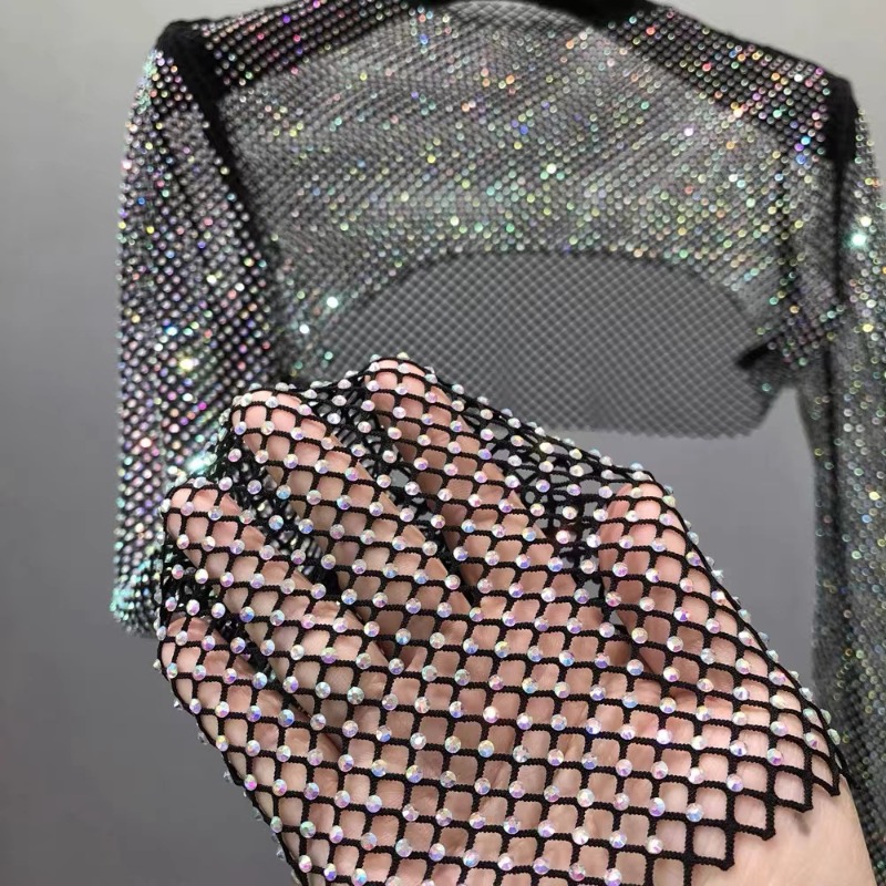 50x120 سنتيمتر الخياطة الراين  - مراجعة Crystal Mesh Fabric وسعره