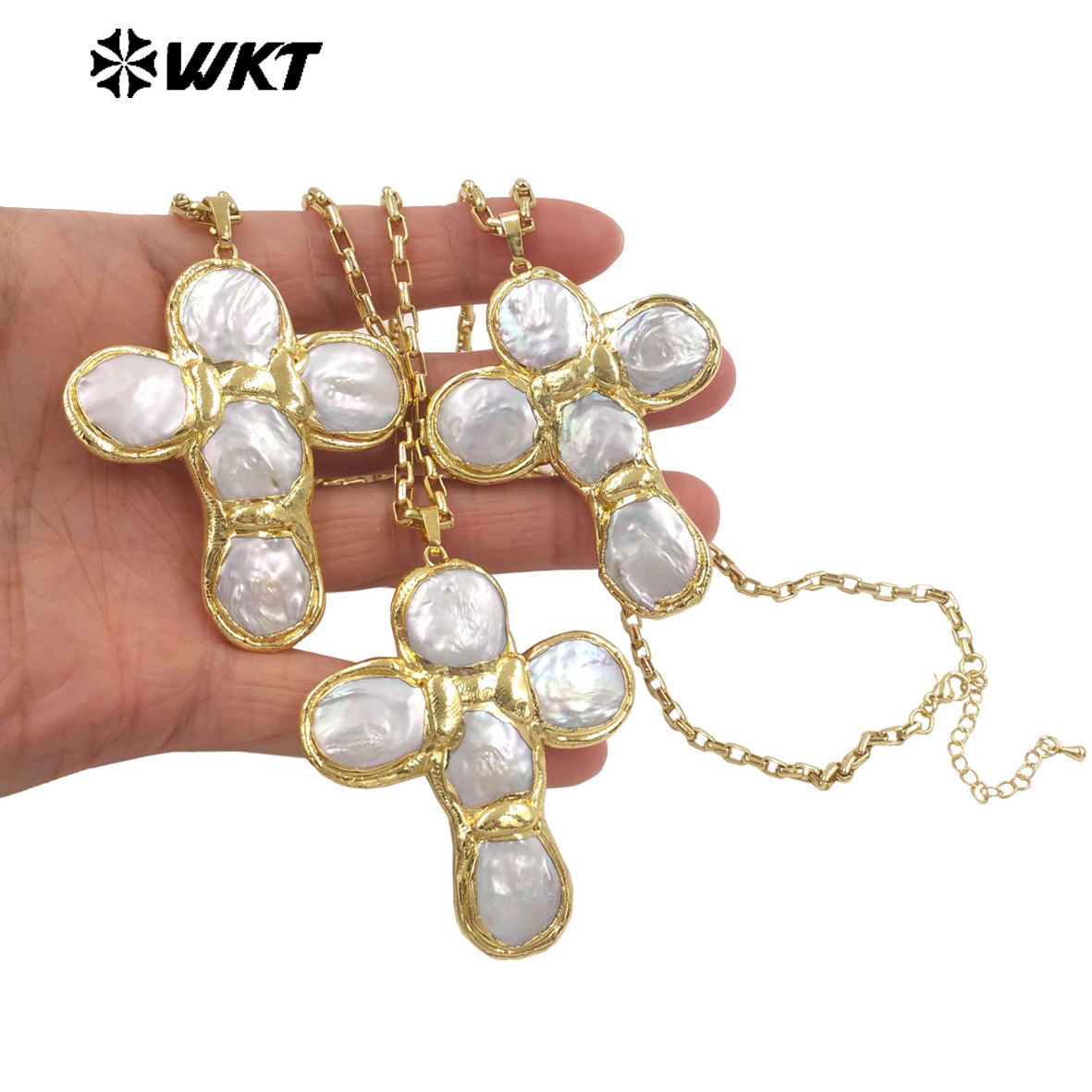 WT-JN349 أحدث تصميم لعقد من ال - مراجعة Pearl Trim Chain وسعره