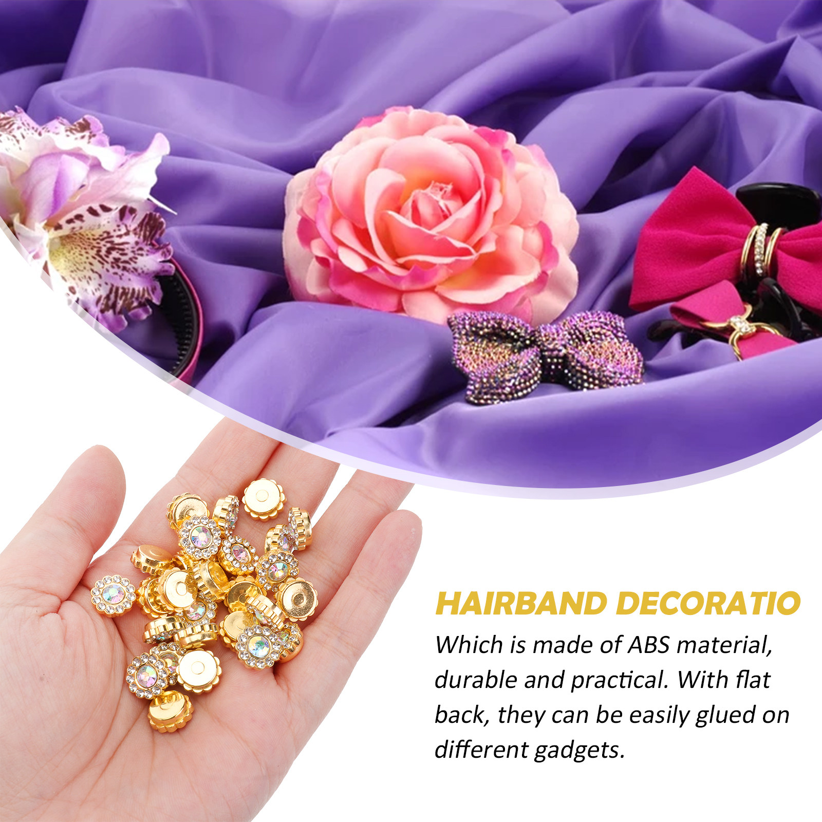 50 قطعة من إكسسوارات أقراص الز - مراجعة Embellishment Glue Craft وسعره
